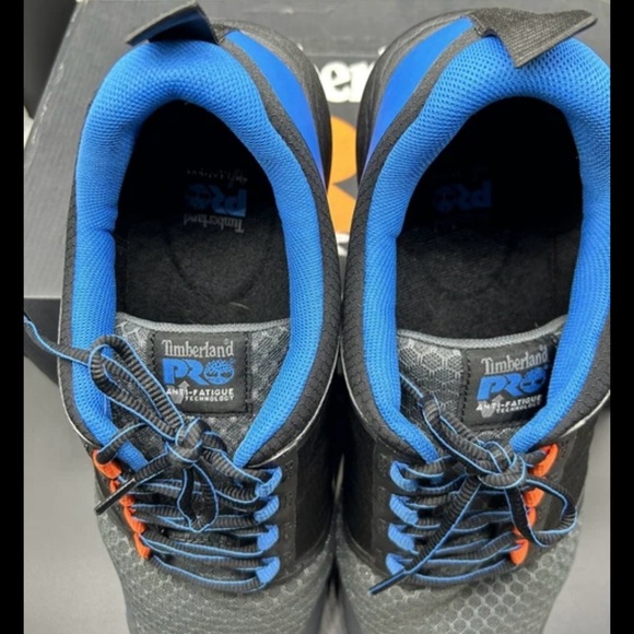Men's Gray and Blue Timberland Pro Radius Composite Safety Toe Size 15 - Picture 6 of 7